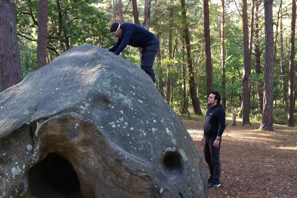 escalade à l'aveugle