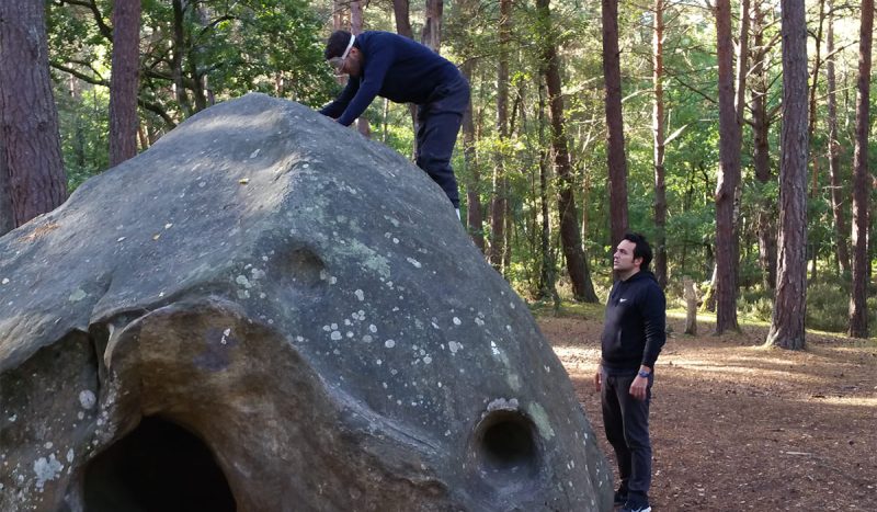 escalade à l'aveugle